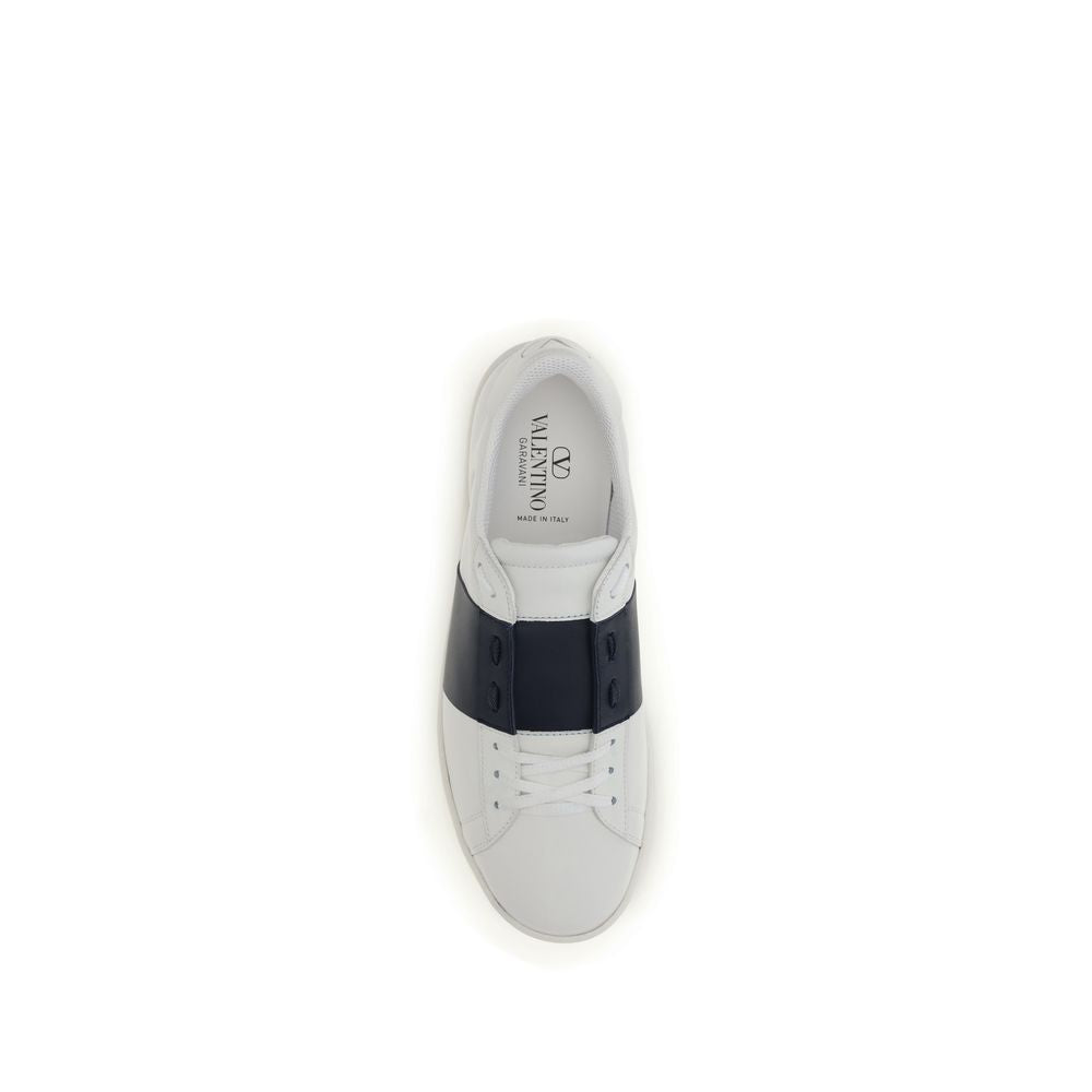 Blue Calf Leather Bos Taurus Low Top Sneakers