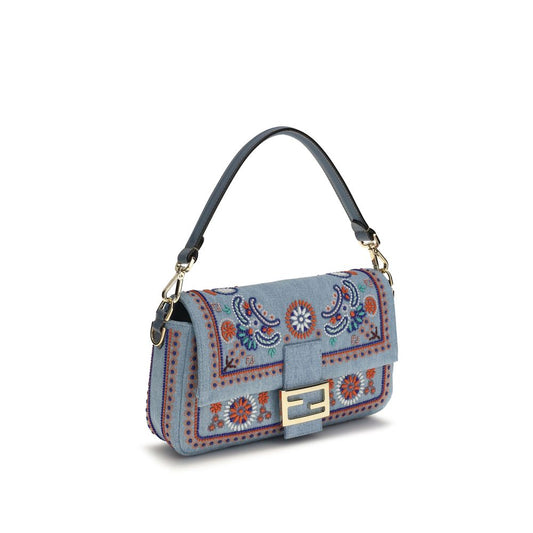 Blue Cotton Shoulder Bag