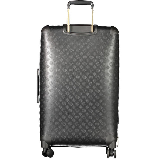 Black Polyurethane Women's Travel Bag