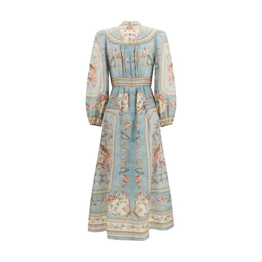 Multicolor Linen Casual Dress