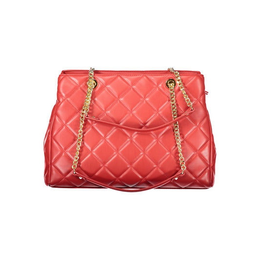 Rosso Polyurethane Women's Bag with Chain and Zip Closure