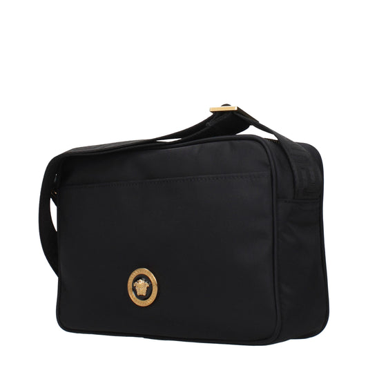 Black Fabric Crossbody Bag