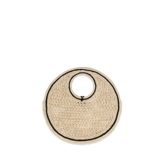 Beige Raffia Handbag