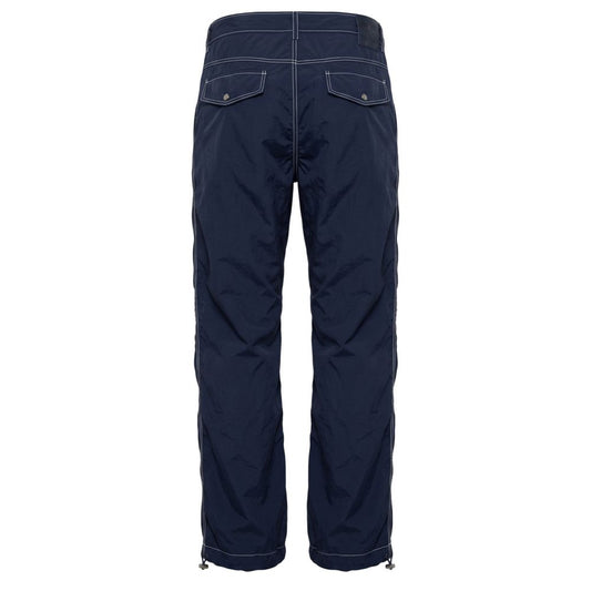 Blue Polyamide Men Pants