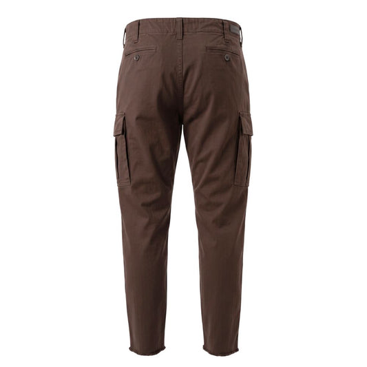 Brown Cotton Men Pant