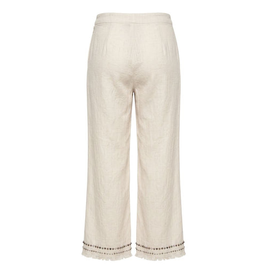White Cotton Women's Pants