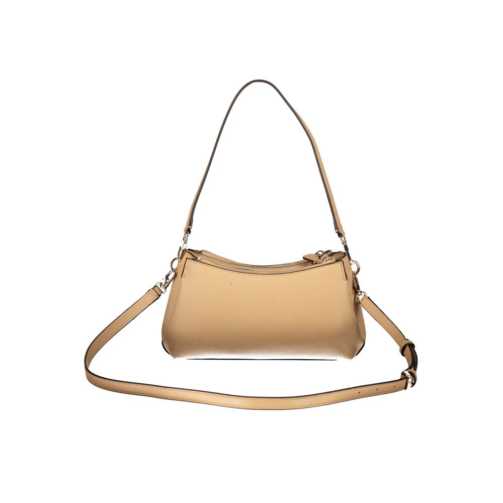 Beige Polyurethane Women's Bag
