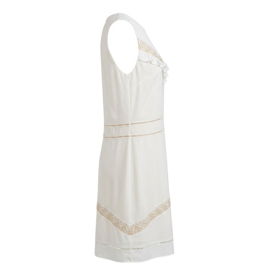 White Polyester Women Dress