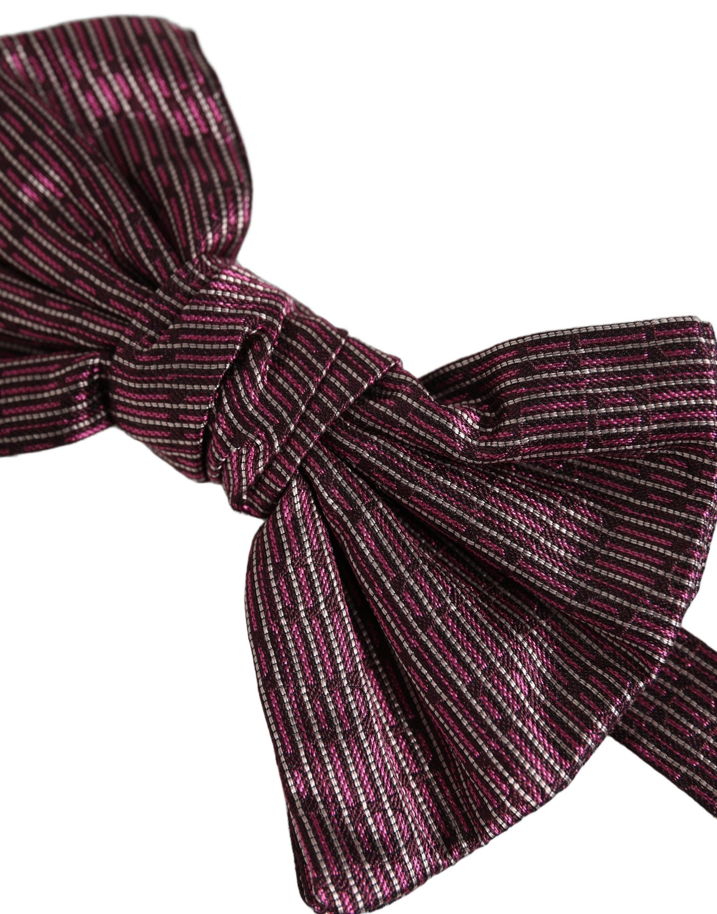 Men Maroon 100% Silk Adjustable Neck Papillon Bow Tie