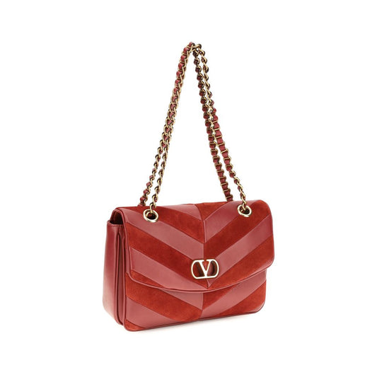 Multicolor Suede Leather Shoulder Bag