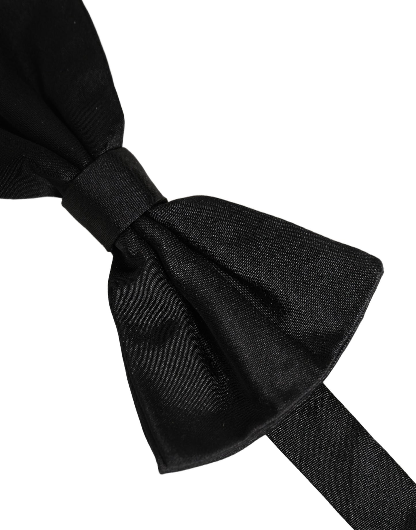 Men Black 100% Silk Adjustable Neck Papillon Bow Tie