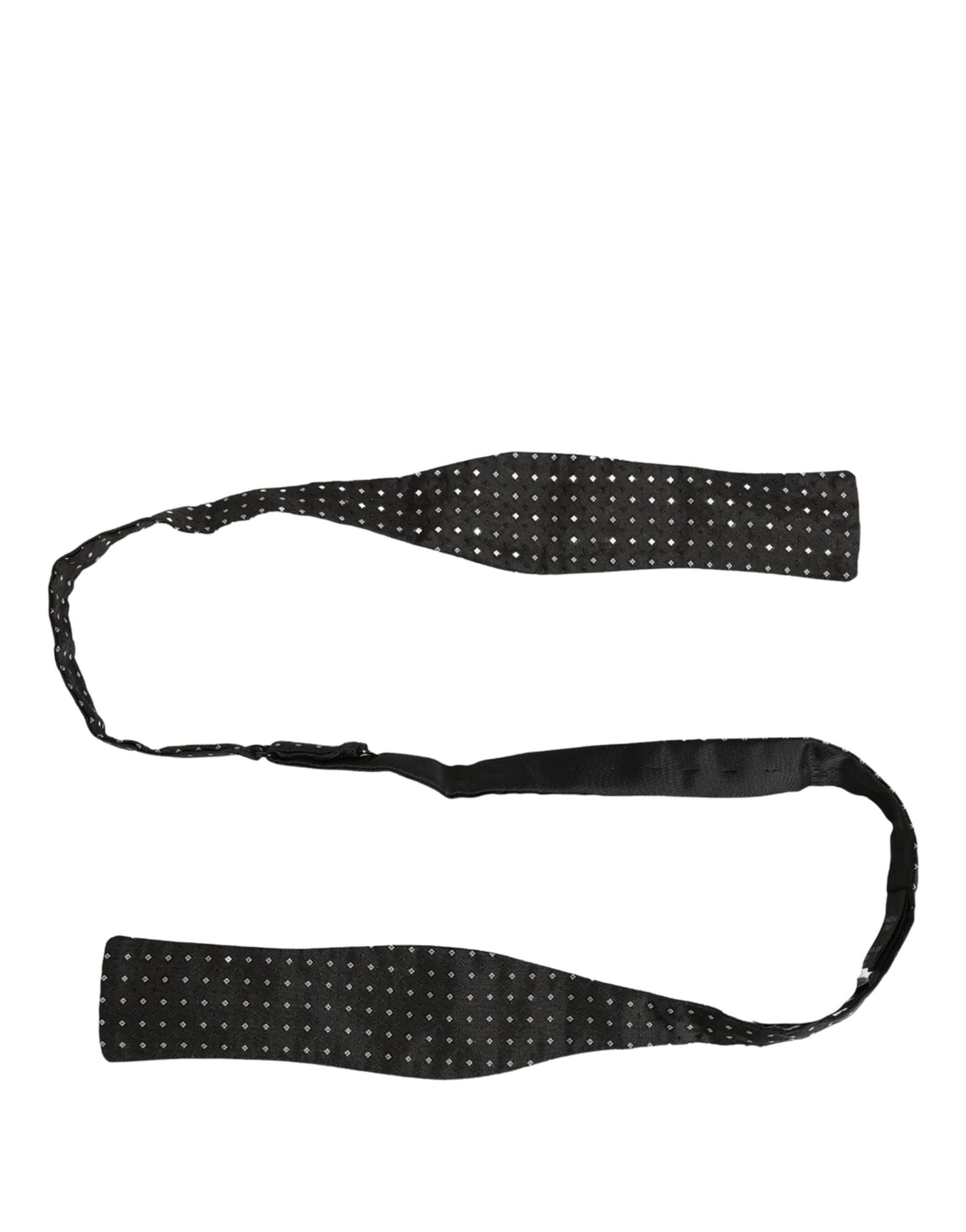 Black White Polka Dot Adjustable Neck Papillon Bow Tie