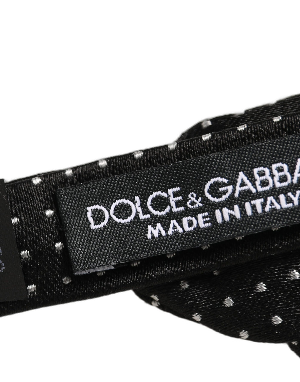 Black Dark Gray Polka Dot Adjustable Neck Papillon Bow Tie