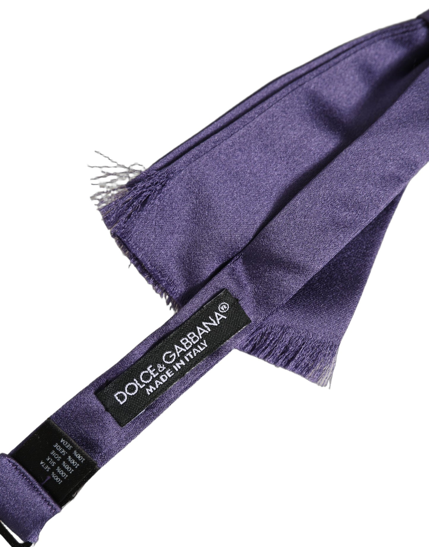 Men Purple 100% Silk Adjustable Neck Papillon Bow Tie