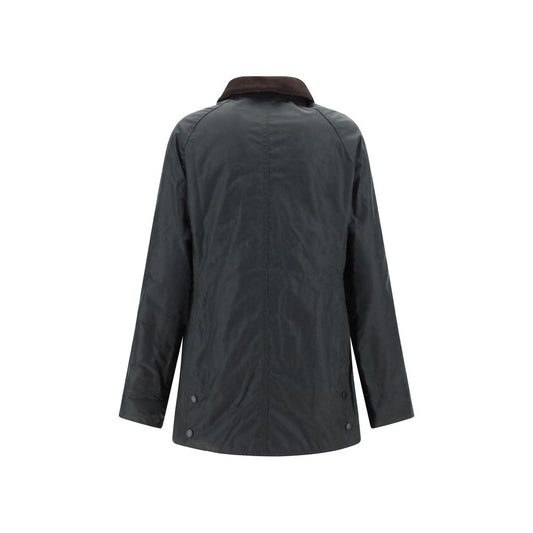 Bicolor Cotton Full-Length Jacket