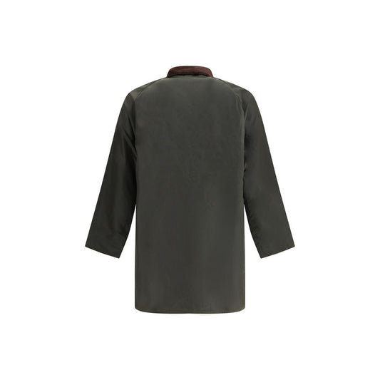 Bicolor Cotton Full-Length Jacket