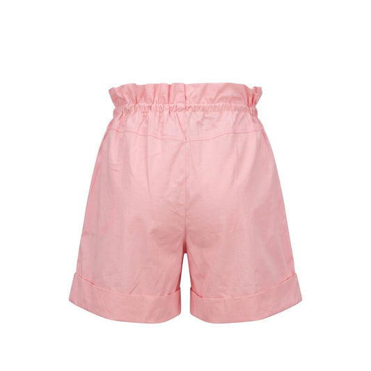 Pink Cotton Women Shorts