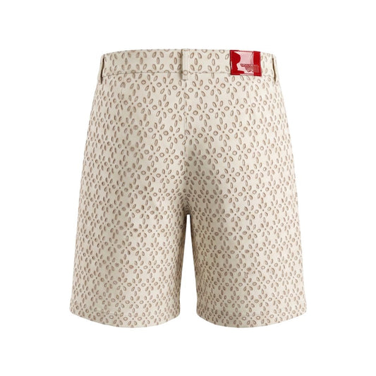 White Cotton Women Shorts