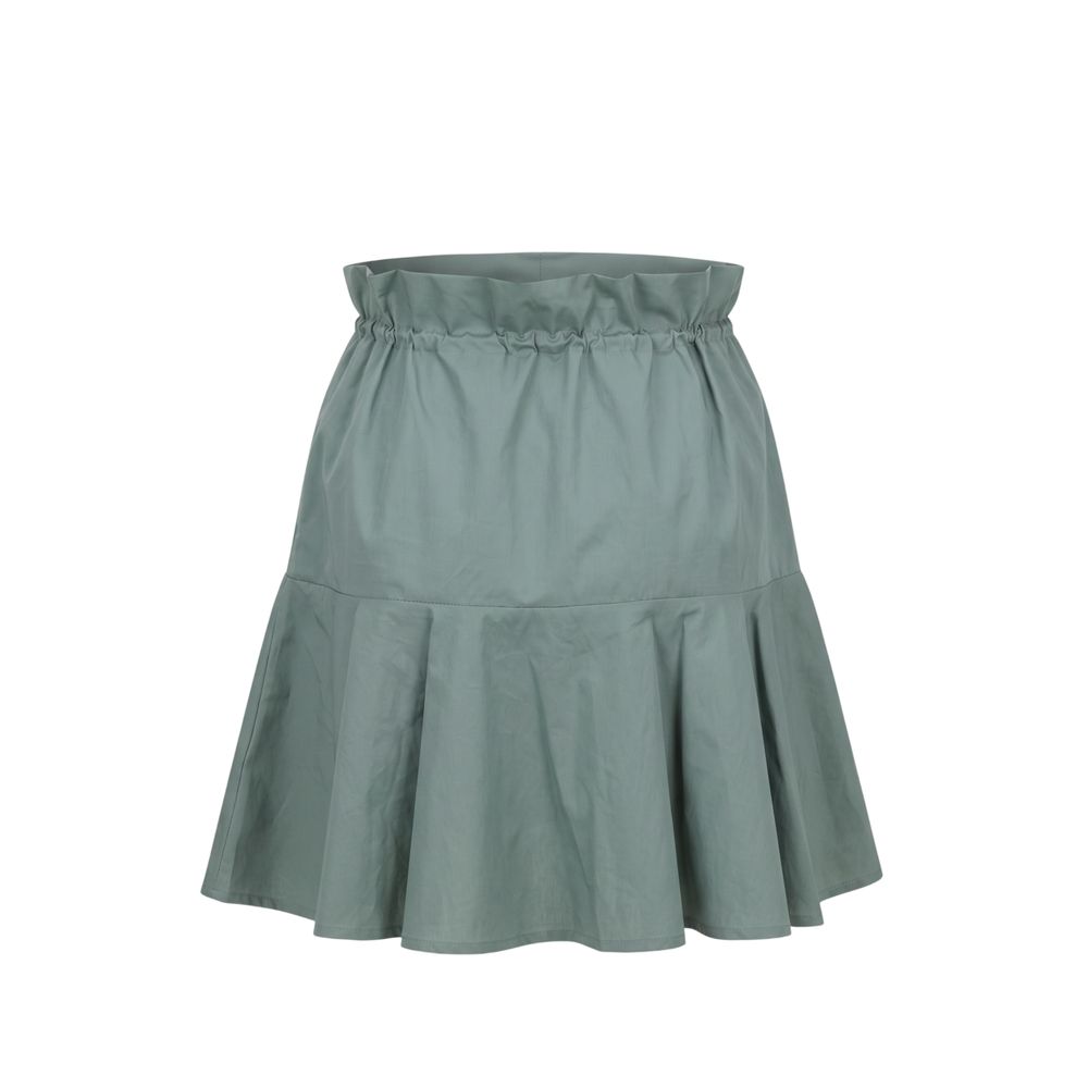 Green Cotton Women Skirt