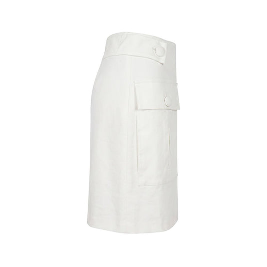 White Viscose Women Skirt
