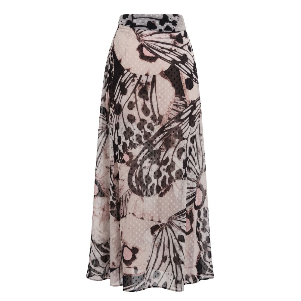 Pink Polyester Women Skirt