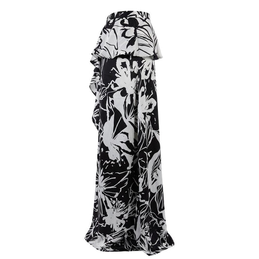 Black Polyester Women Skirt