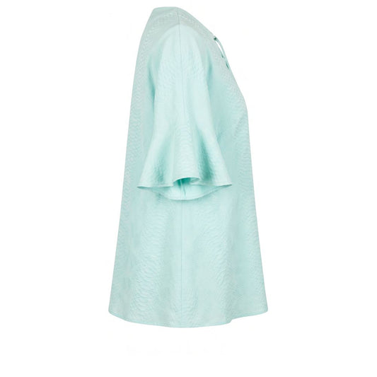 Light Blue Cotton Women Shirt
