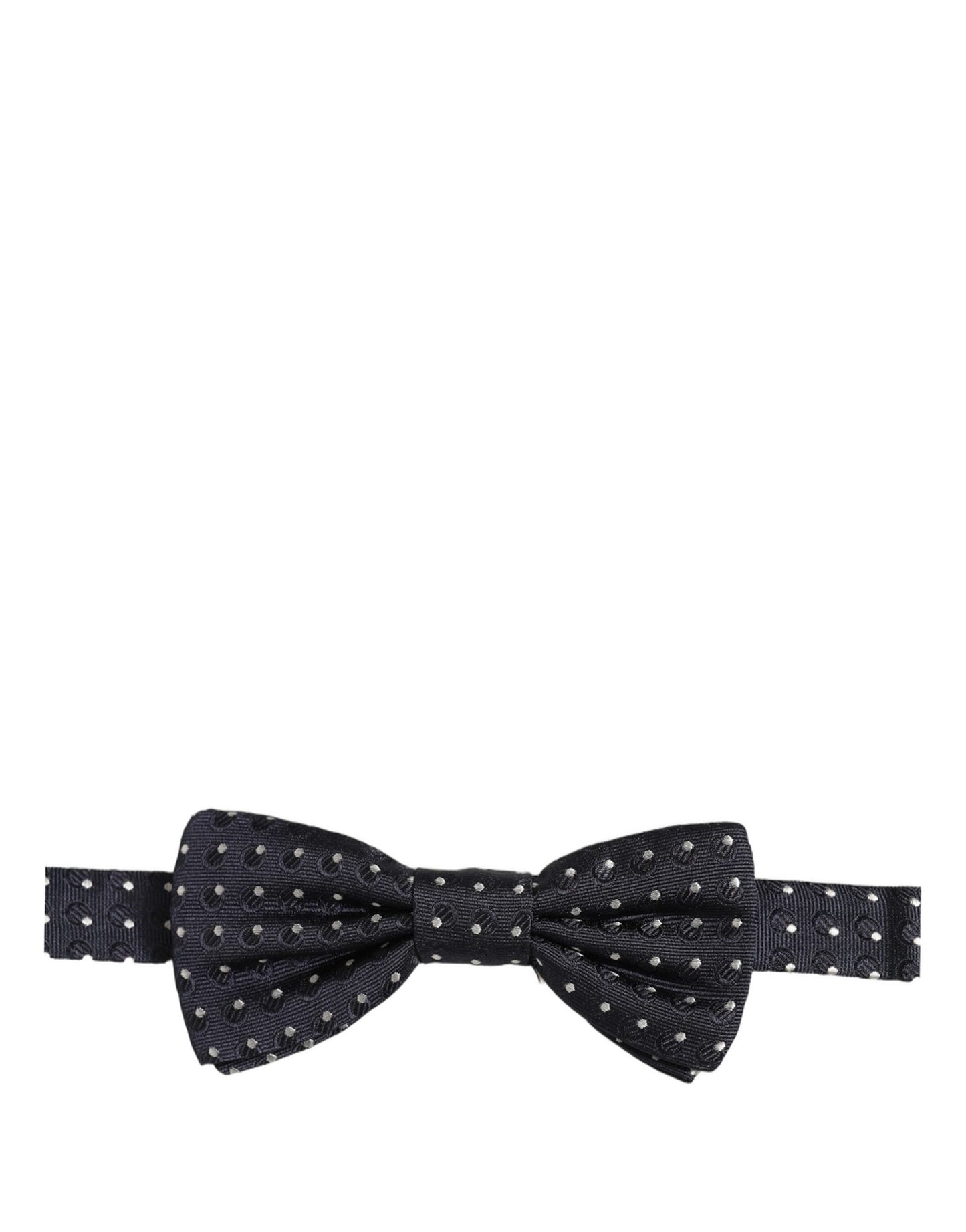 Black White Polka Dot Adjustable Neck Papillon Bow Tie