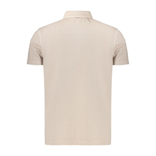 Beige Cotton Men's Polo Shirt