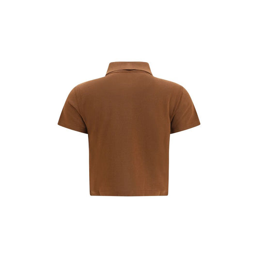 Brown Cotton Polo Shirt