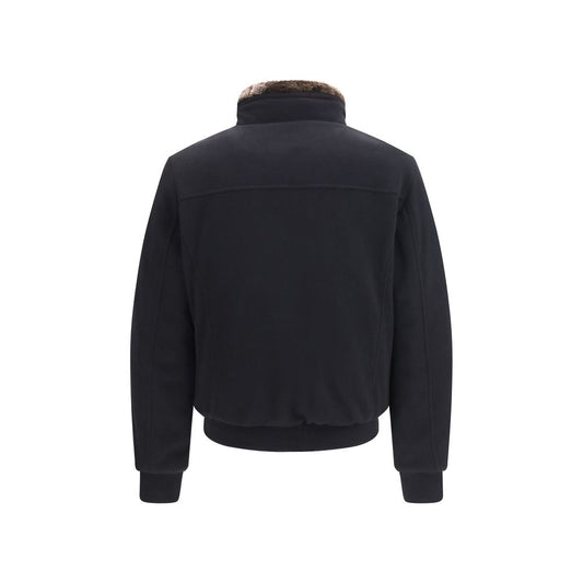 Black Cashmere Bomber