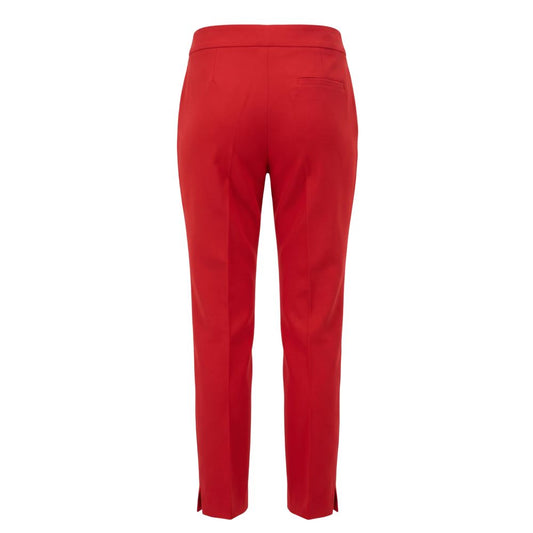 Red Polyester Women Pant