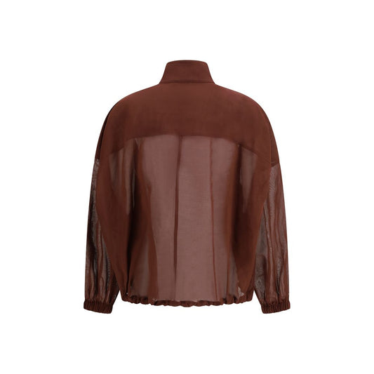 Red Cotton Shell Jacket