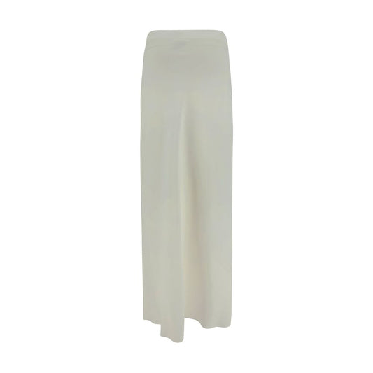 White Viscose Long Skirt
