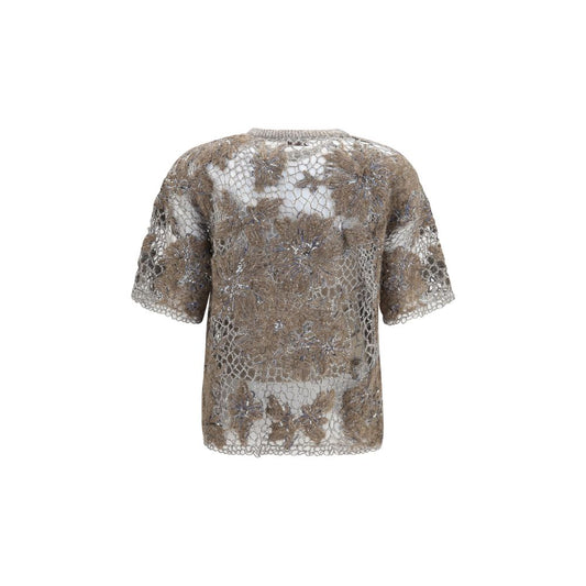 Beige Mohair Pattern Shirt