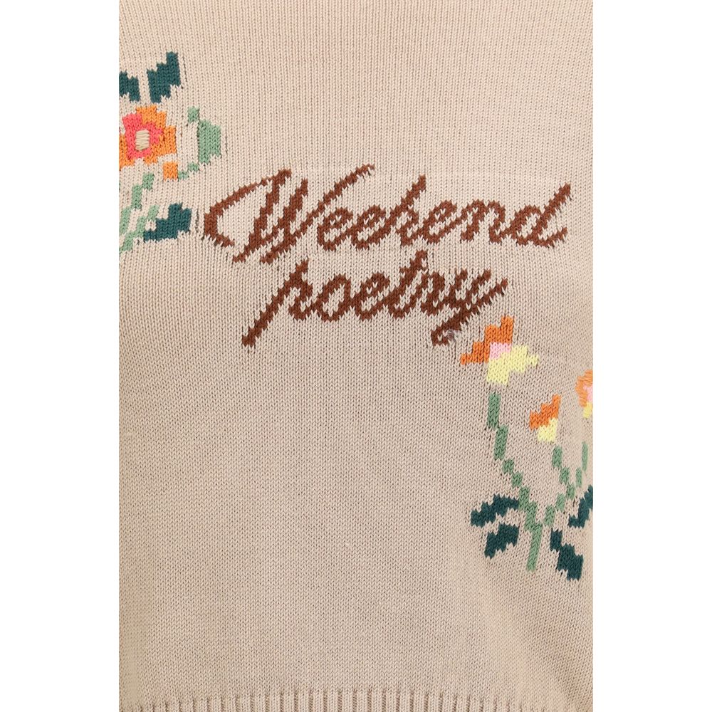 Beige Cotton Sweatshirt