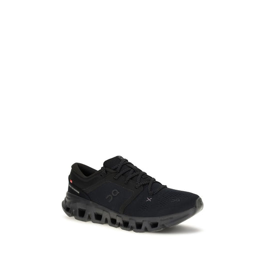 Black Fabric Athletic Sneakers