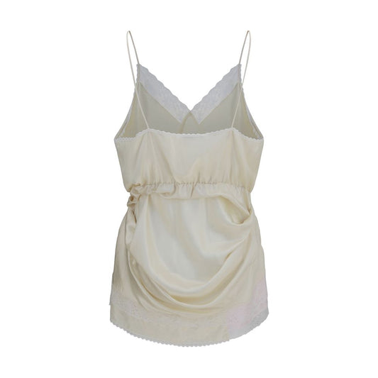 Beige Viscose Cocktail Dress