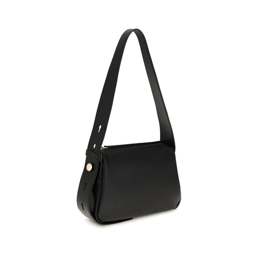 Black Calf Leather Bos Taurus Shoulder Bag