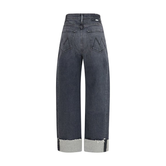 Black Cotton Cropped Jeans