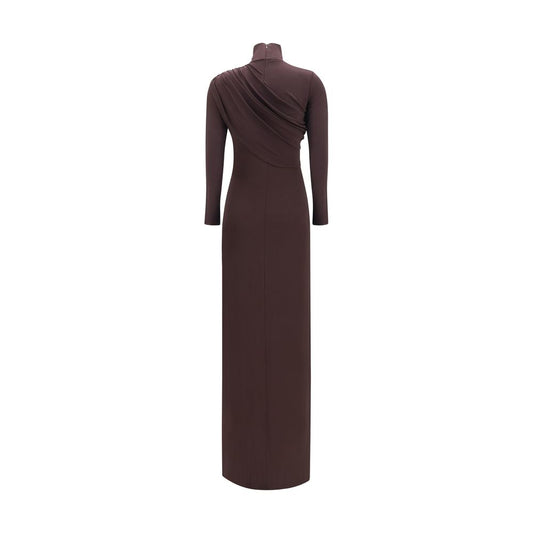 Brown Viscose Casual Dress