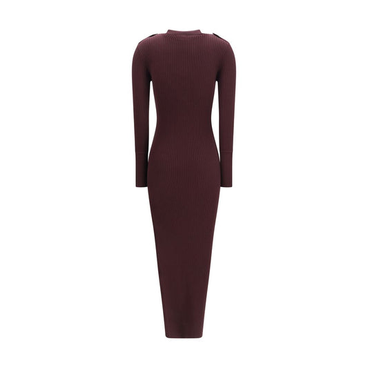 Bordeaux Viscose Casual Dress