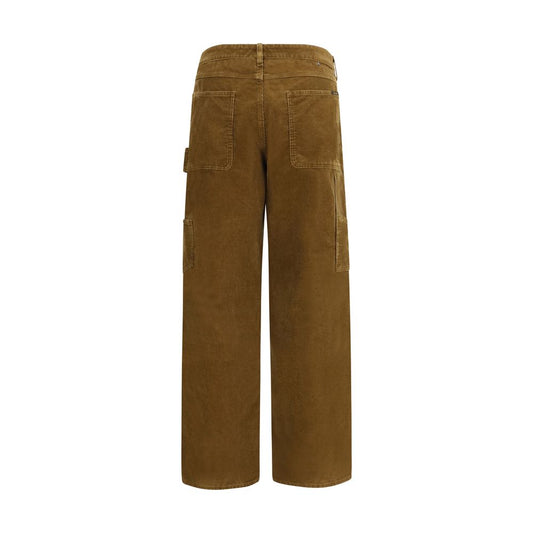 Brown Cotton Cargo Pants