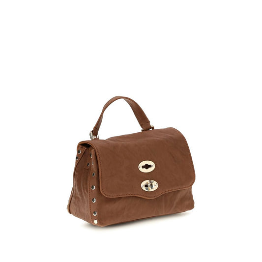 Brown Suede Leather Handbag