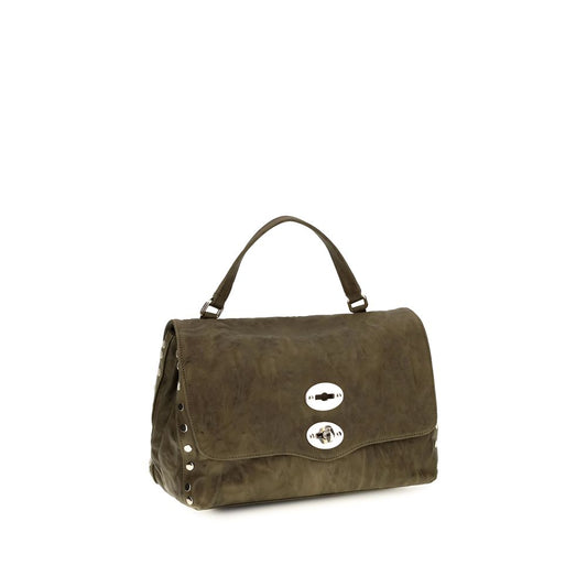 Brown Suede Leather Handbag