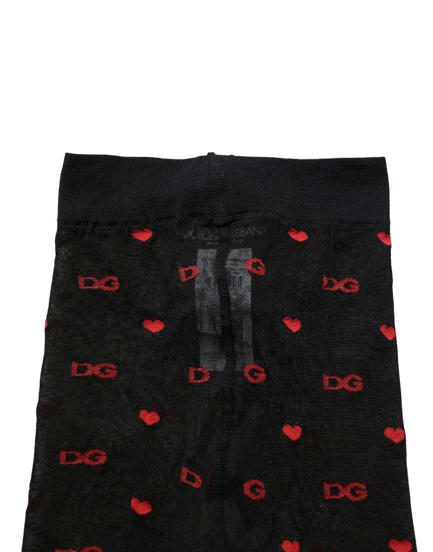 Black Nylon Hearts Tights Stocking Pantyhose Socks