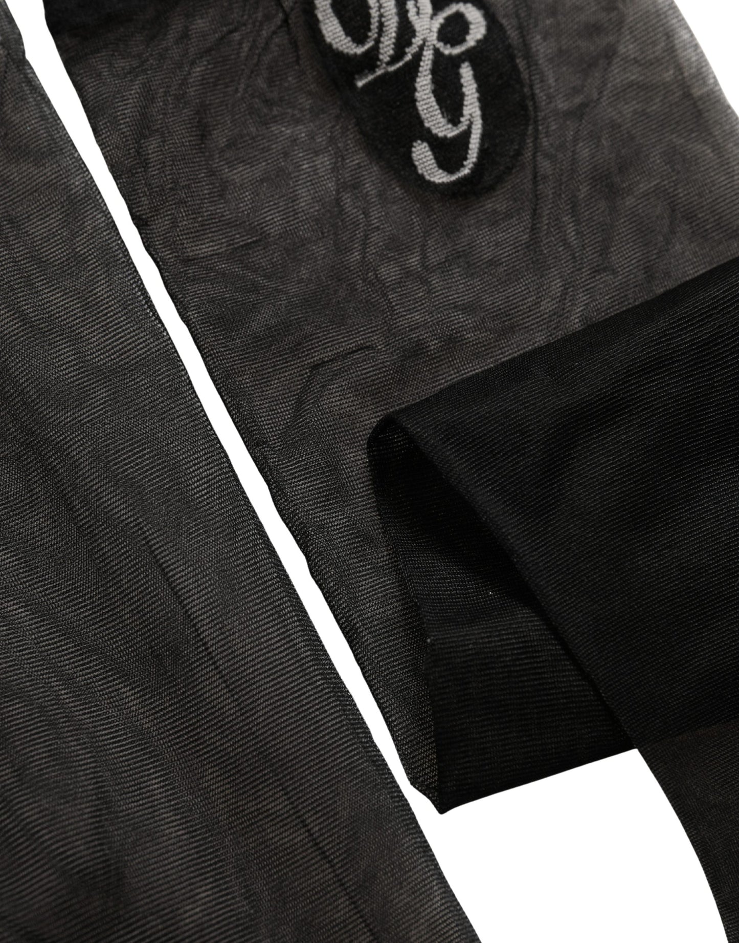 Black Nylon Mesh Sheer Calf Long Accessory Socks