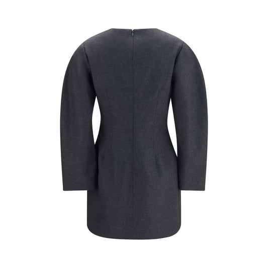 Gray Wool Oves Aries Casual Dress
