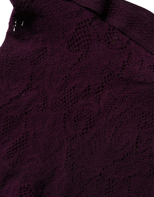 Violet Floral Fishnet Tights Stockings Pantyhose Socks