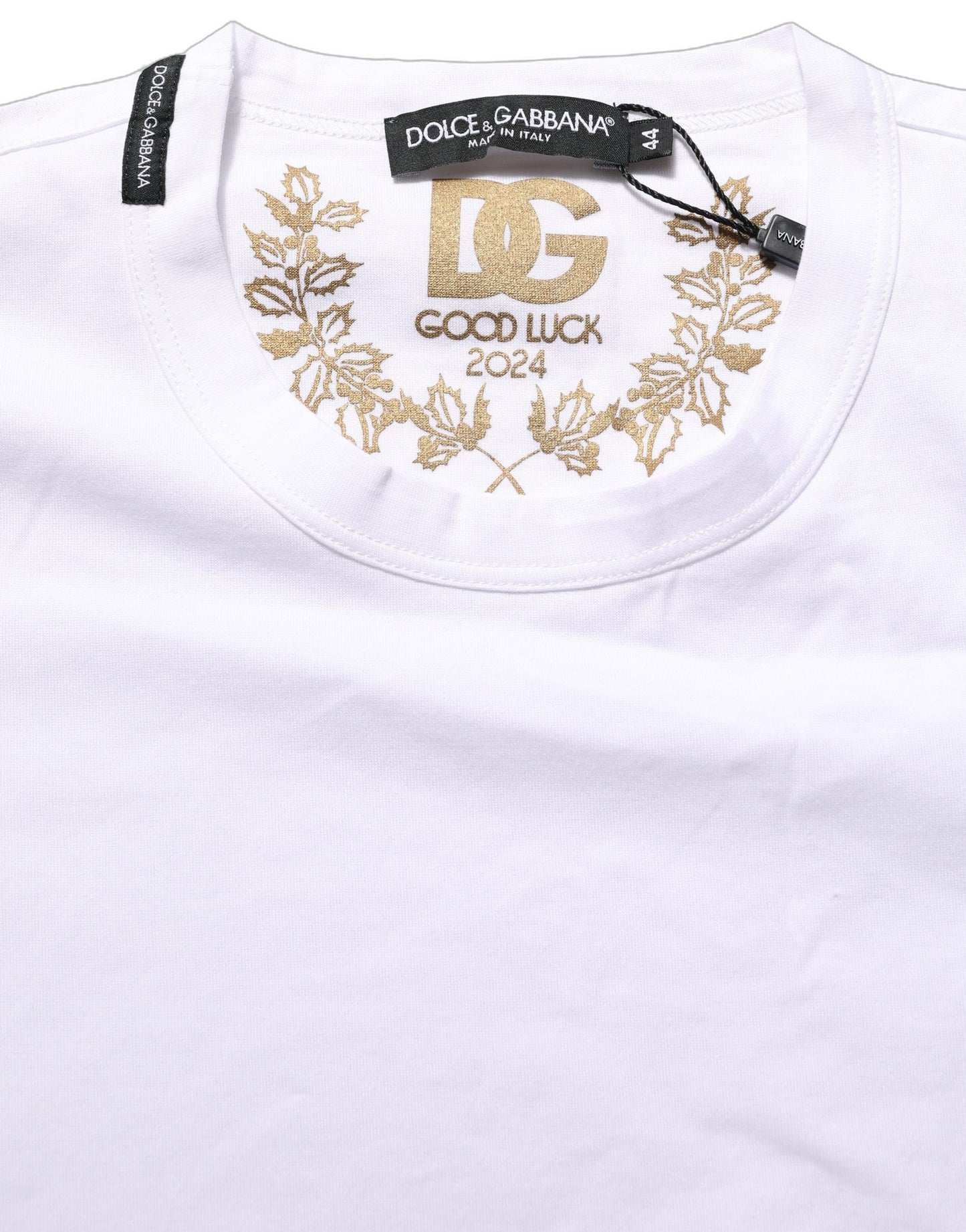 White Cotton Crew Neck Short Sleeves T-shirt